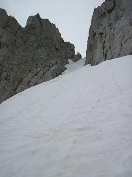 Looking up the rightmost couloir on North Peak - 9/8/10