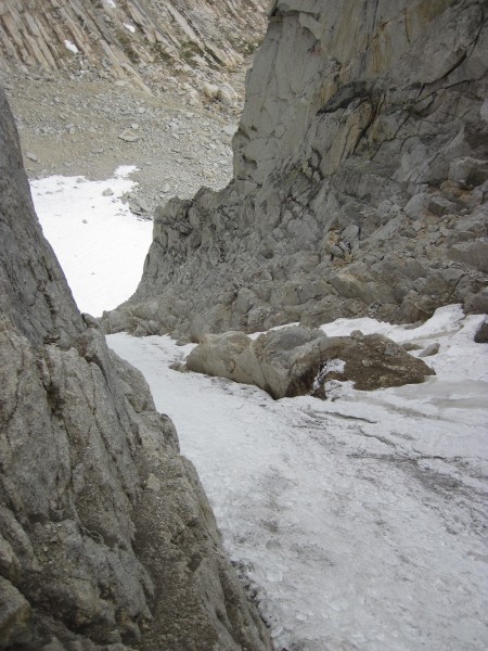 Nearly topped out in the rightmost of the North Peak couloirs - 9/8/10