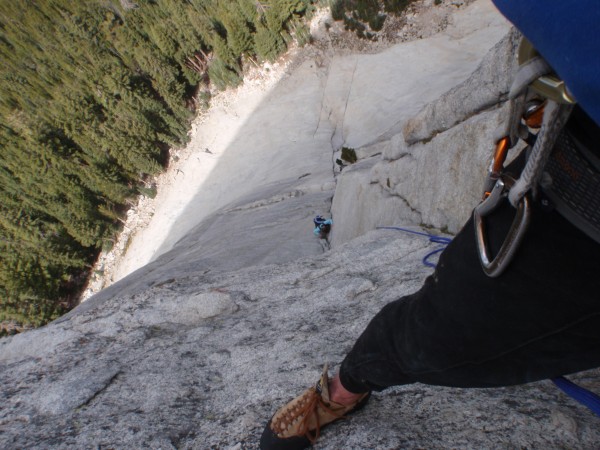 From top of third pitch FV, regular route