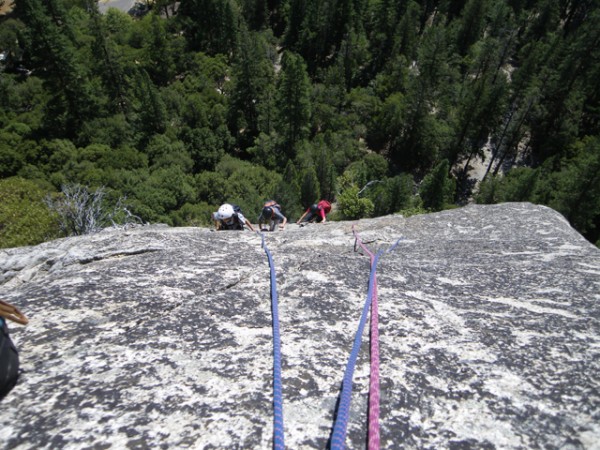 Nearing the top of the 3rd pitch &#40;If you count the 4th-class pitch&#41;