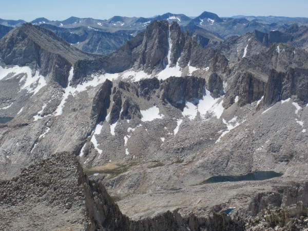 North Couloir on Feather Peak as seen from Bear Creek Spire - 9/10/10