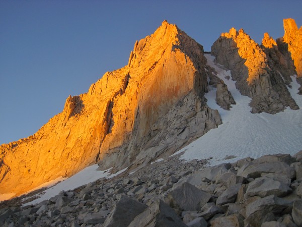 Sunrise lighting up Feather Peak - 9/12/10