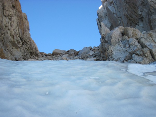 Top of ice in Feather Peak's N Couloir - 9/12/10