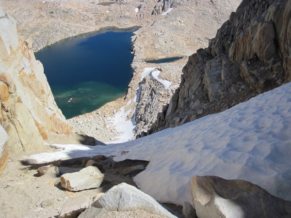 The descent gully at the col between Feather and Royce Peaks - 9/12/10