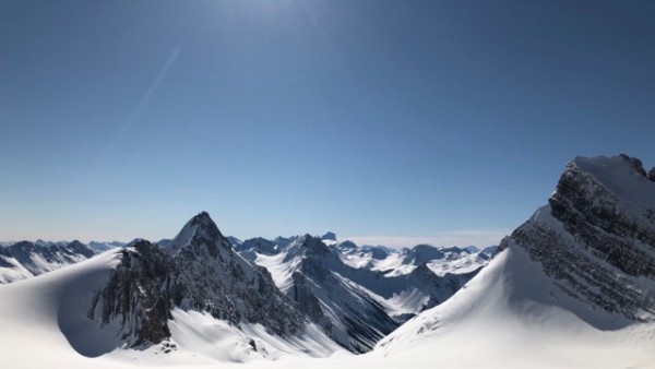 1.2 looking across the haig glacier towards the continental divide and...