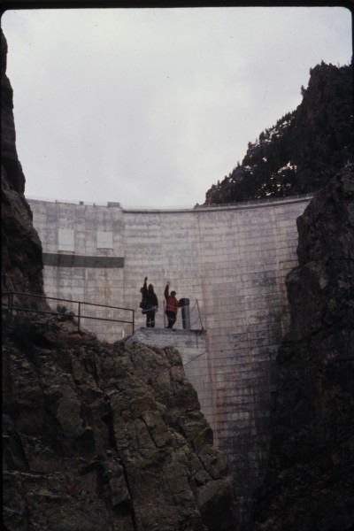 Charlie and Tim on the viewing platform, which is not even connected t...