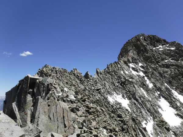 Looking back up my descent route