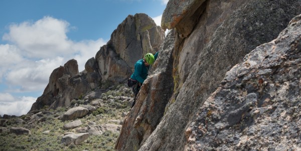 Betsy on one of the routes on The Sorting Hat