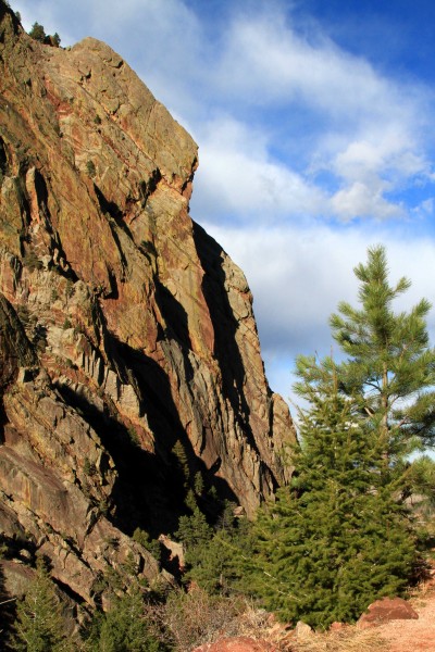 The Naked Edge in profile, late in the afternoon