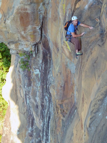 Jimmy after the crux thinking: "Well, the friction's not quite as good...