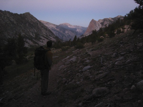 Approaching Charlotte Dome at first light