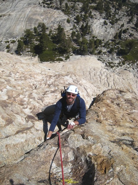 Nearing the hanging belay