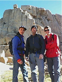 Joe &#40;L&#41;, Keith &#40;M&#41;, David &#40;R&#41;, in front of a formation.