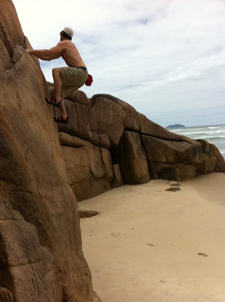 Bouldering in Brazil.