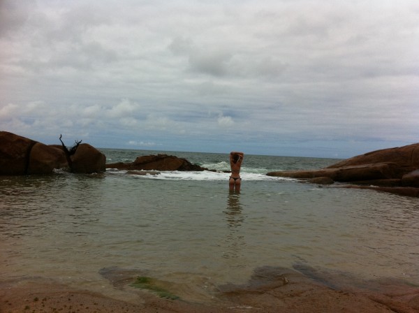 Natural Brazilian Infinity pool by the ocean