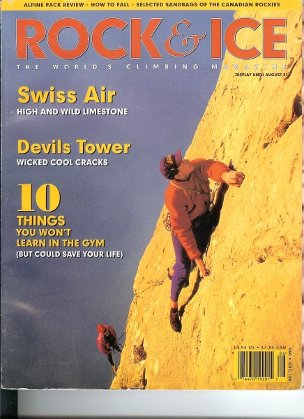 Cover of Rock & Ice #86, July / August 1998.