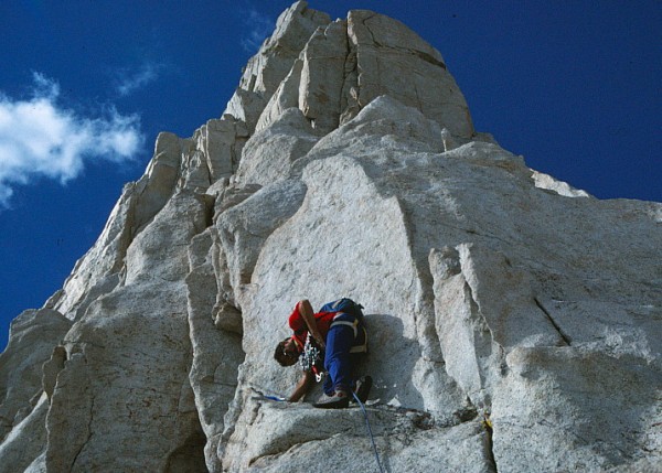 Vic Madrid on the lower section of the route - 1988