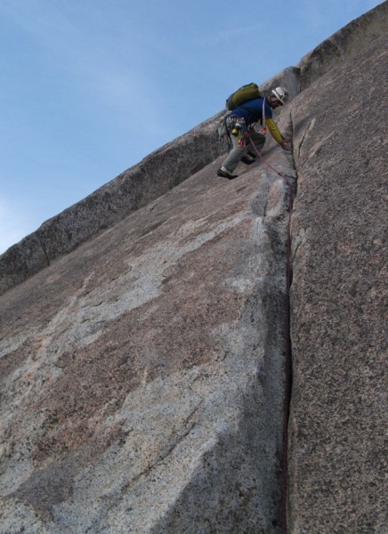 Slater about to run into "The Move" on the Tollhouse Traverse &#40;pit...