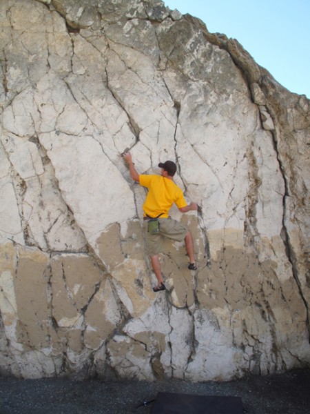 Coby climbing paint.