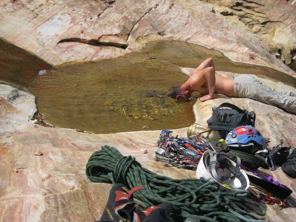 cooling off in the creek