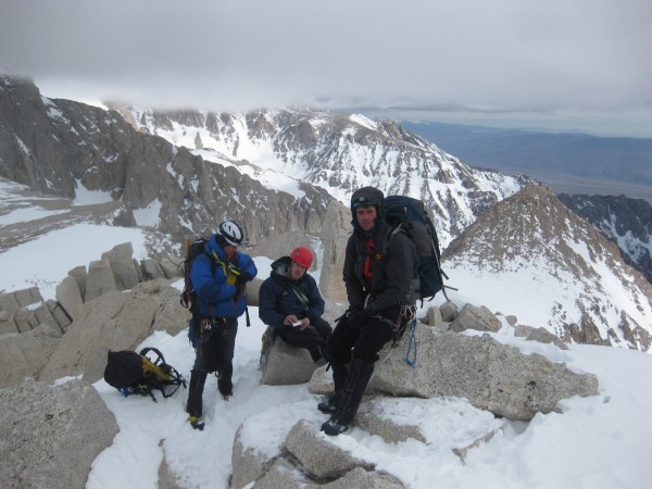 Part of the group on the summit. Shane, Mark and Vitaliy &#40;L to R&#41;