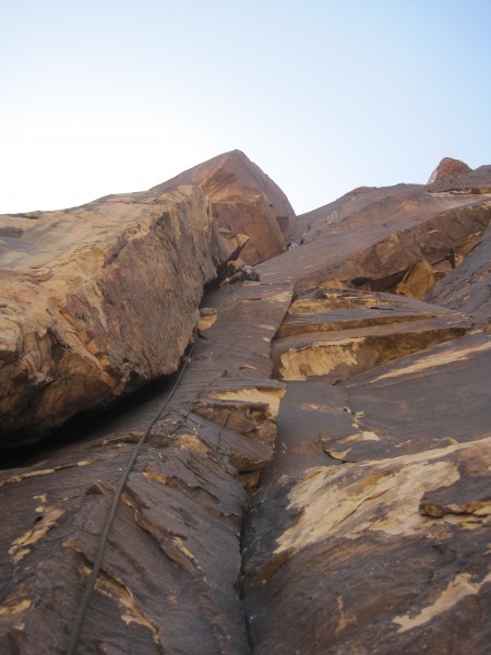 The 5.9+ chimney pitch on Nightcrawler.   I found it tough.