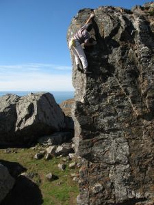 John "The Verm" Sherman flashes the highball Pelican Arete &#40;V0R/5....