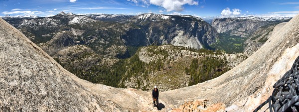 A Snake Dike Panorama -- Stitched from 8 shots. The rock doesn't curve...