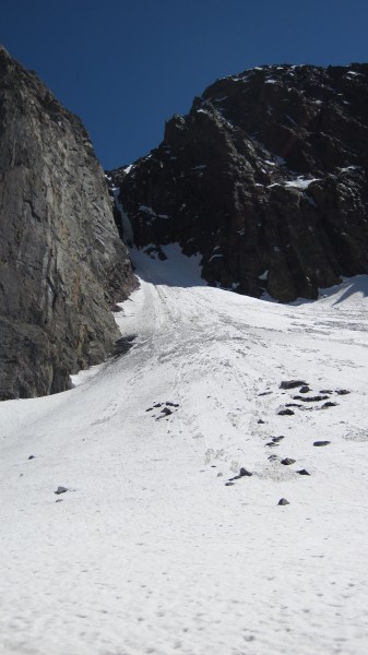 Another look-see at the ice as we hiked by. The snow was getting softe...