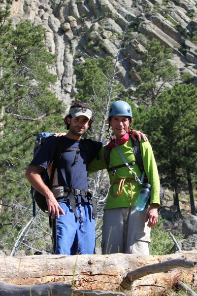 Filepe, my guide from Devil's Tower Lodge, and I after climbing the to...