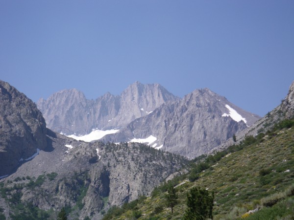 Middle Palisade &#40;14012'&#41; -- left; Norman Clyde Peak &#40;13920...