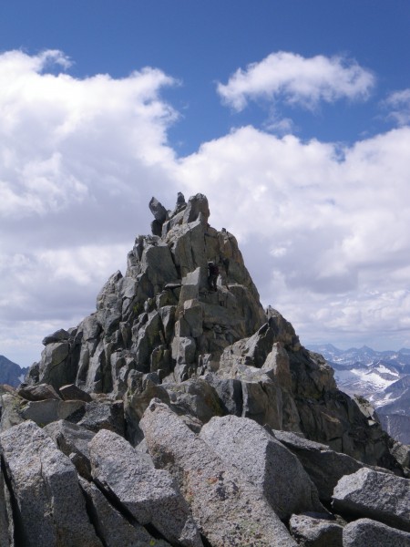 Justin on Middle Palisade summit ridge