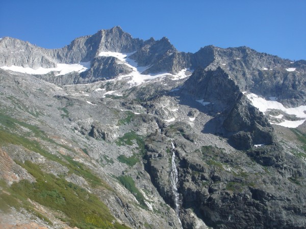 Eagle Scout Peak, 12,040 ft, NW Face. On the descent into Valhalla.