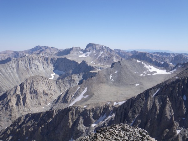 Mt. Whitney and Russell from Mt. Williamson