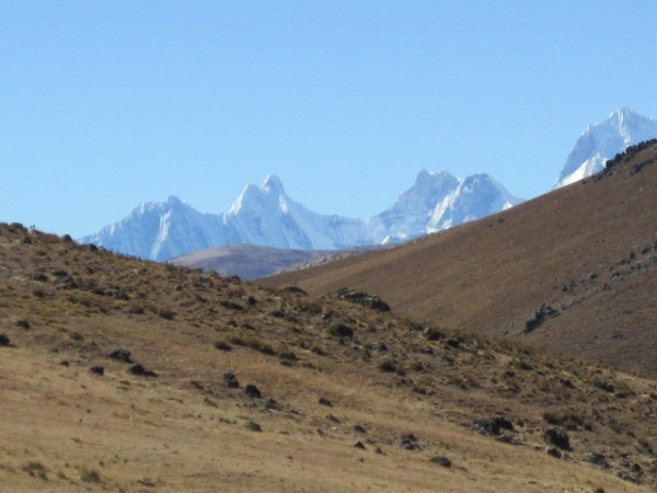 The incomparable Cordillera Huayhuash. The twin summited peak is Jiris...