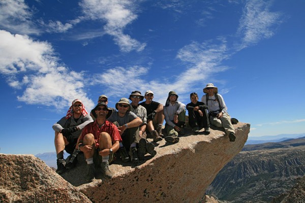 A heap of 2011 Sierra Challengers on the summit of Tom Ross