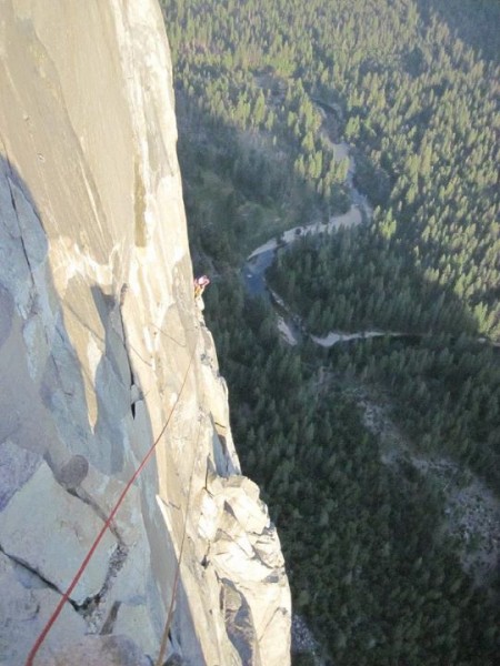 Looking down at pitch 18.5