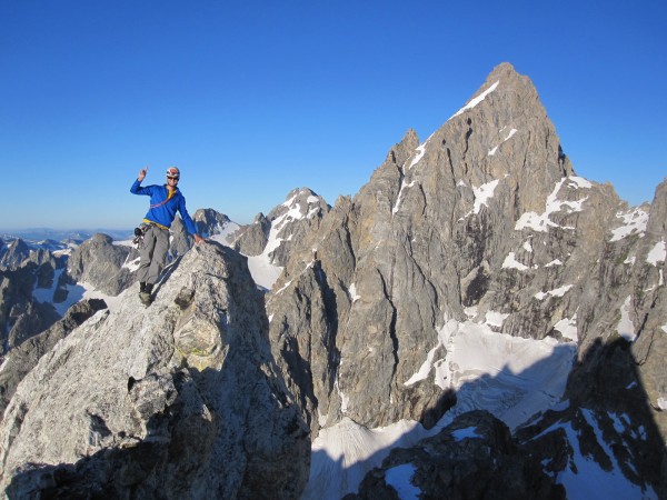 The summit of Teewinot.  One down a lot to go