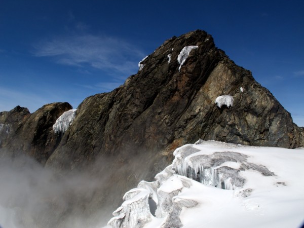 Alexandra Peak and the upper section of the Margherita Glacier